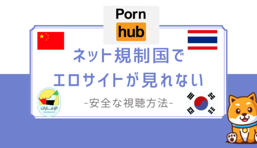 海外(中国/タイ/韓国/ドバイ等) でエロサイト(アダルト)を開けない時のおすすめVPN