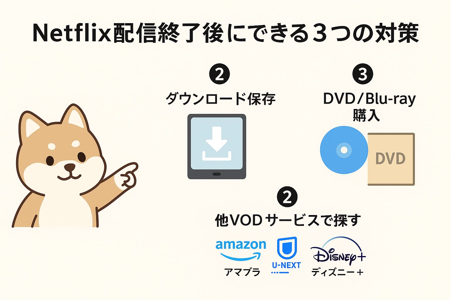 Netflix配信終了後にできる3つの対策
