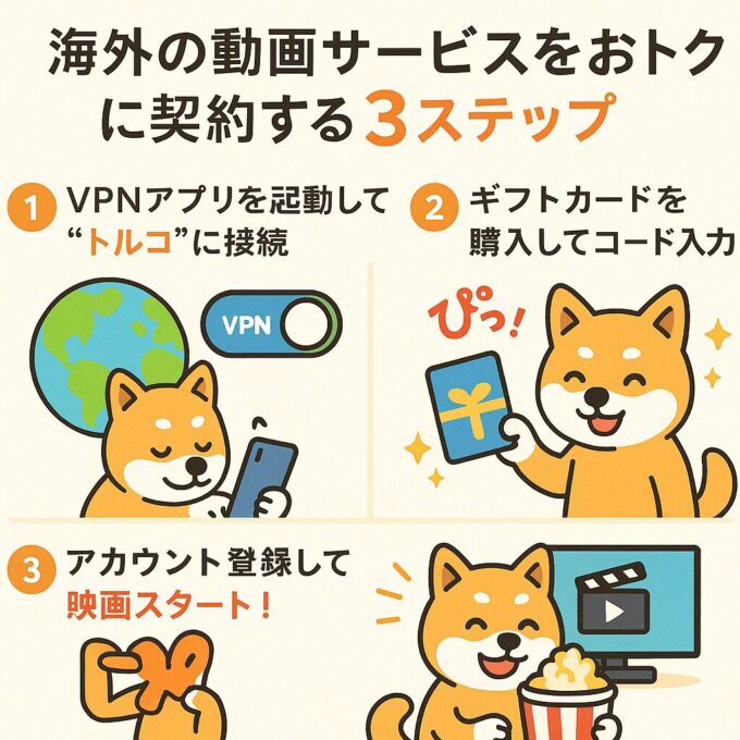 Netflixトルコ版の契約ステップ