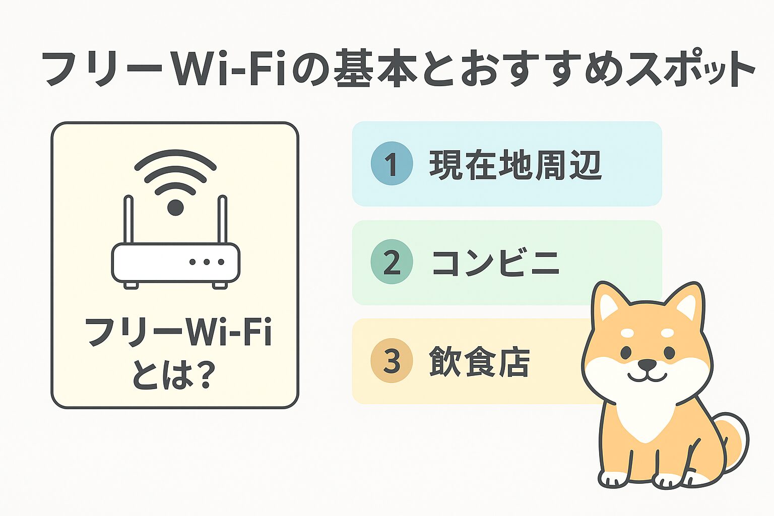 フリーWi-Fiの基本とおすすめスポットの図解