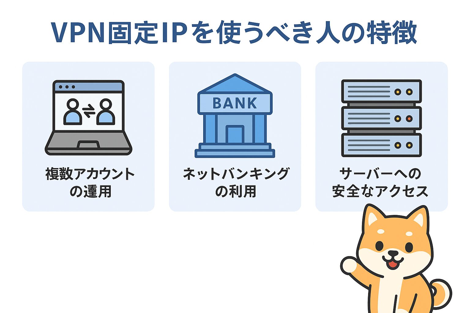 VPN固定IPを使うべき人の特徴の図解