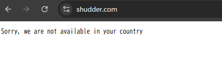 shudder見れない