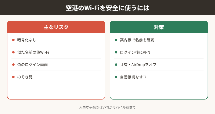 空港のWi-Fiを安全に使うには