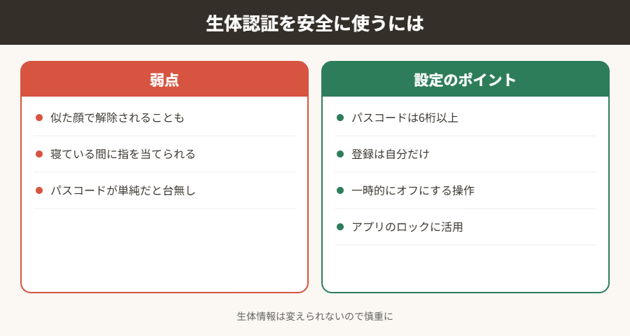 生体認証を安全に使うには