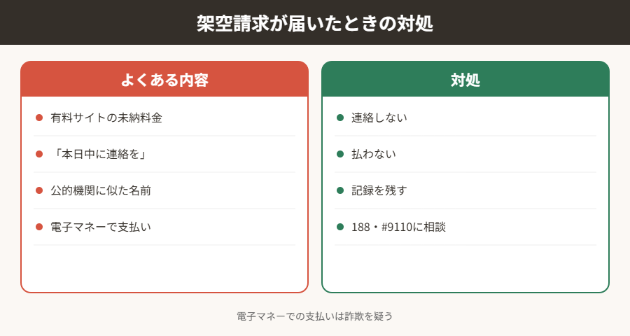 架空請求が届いたときの対処
