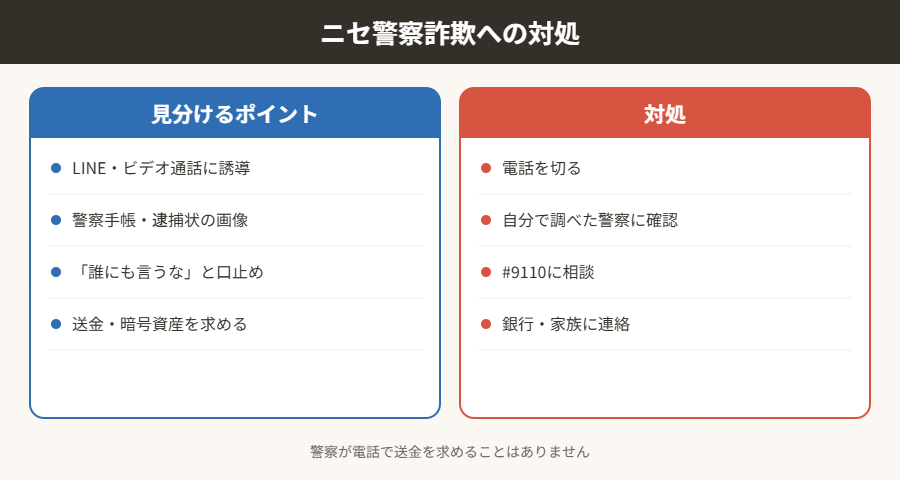 ニセ警察詐欺への対処