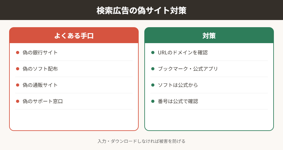 検索広告の偽サイト対策