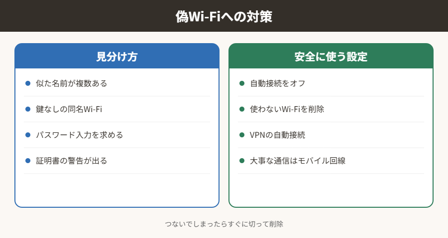 偽Wi-Fiへの対策