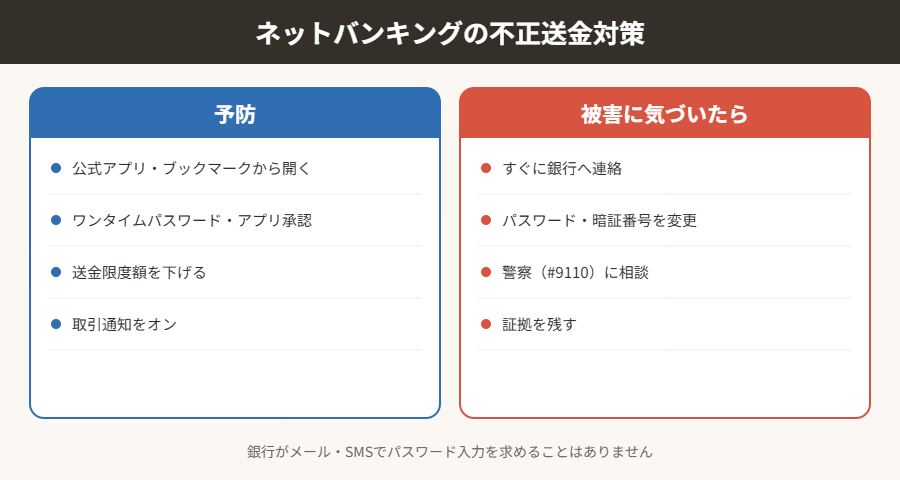 ネットバンキングの不正送金対策