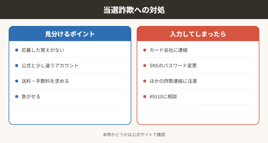当選詐欺への対処