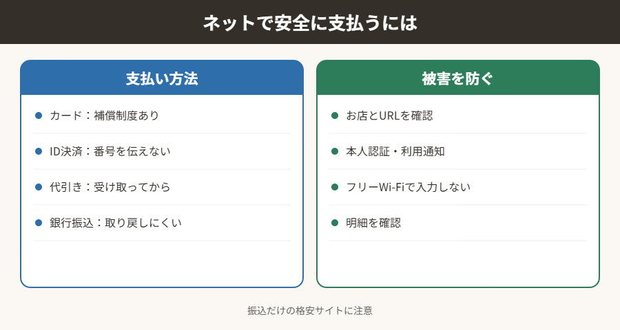 ネットで安全に支払うには