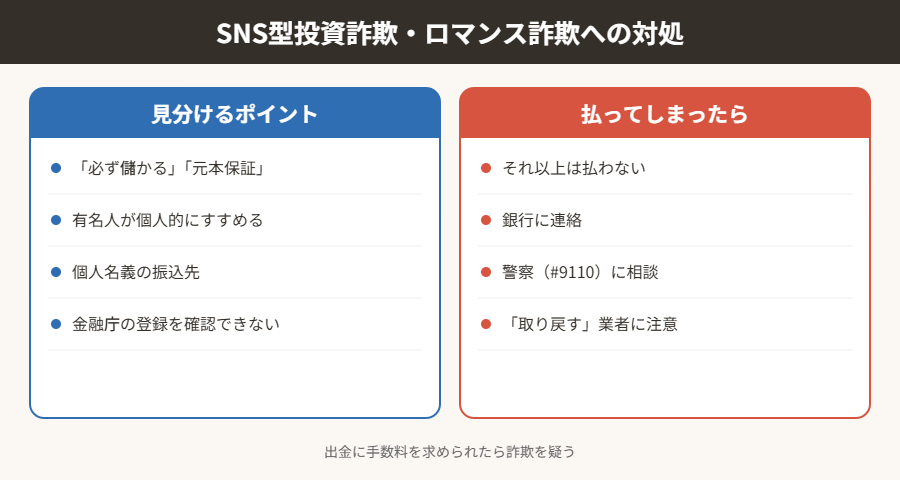 SNS型投資詐欺・ロマンス詐欺への対処