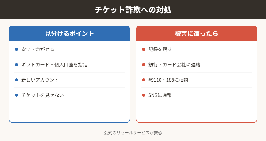 チケット詐欺への対処