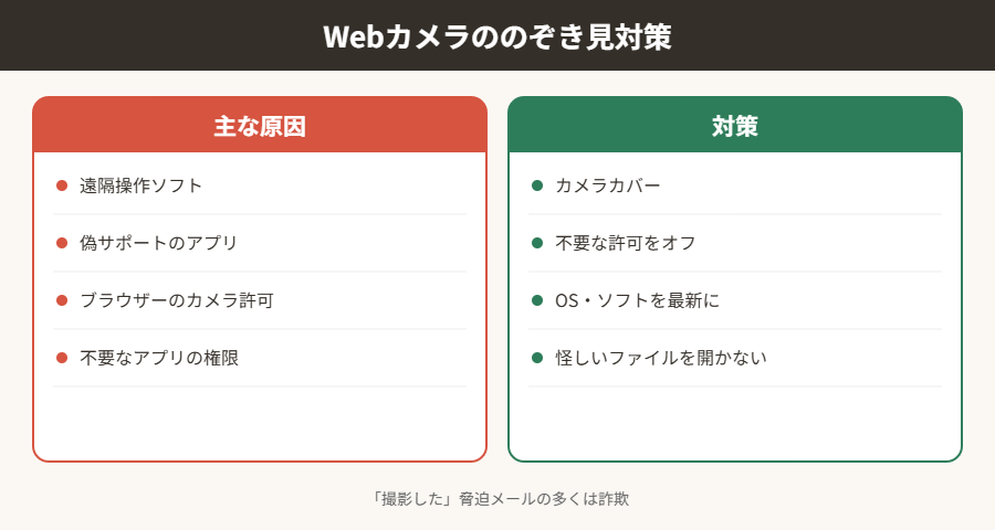 Webカメラののぞき見対策